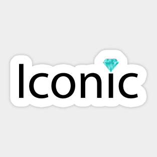 Iconic typographic artwork Sticker